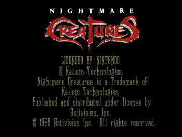 Nightmare Creatures (USA) screen shot title